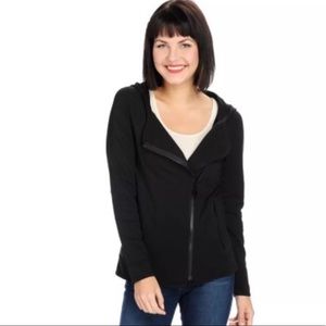 New OSO Casuals Knit Asymmetrical hooded jacket